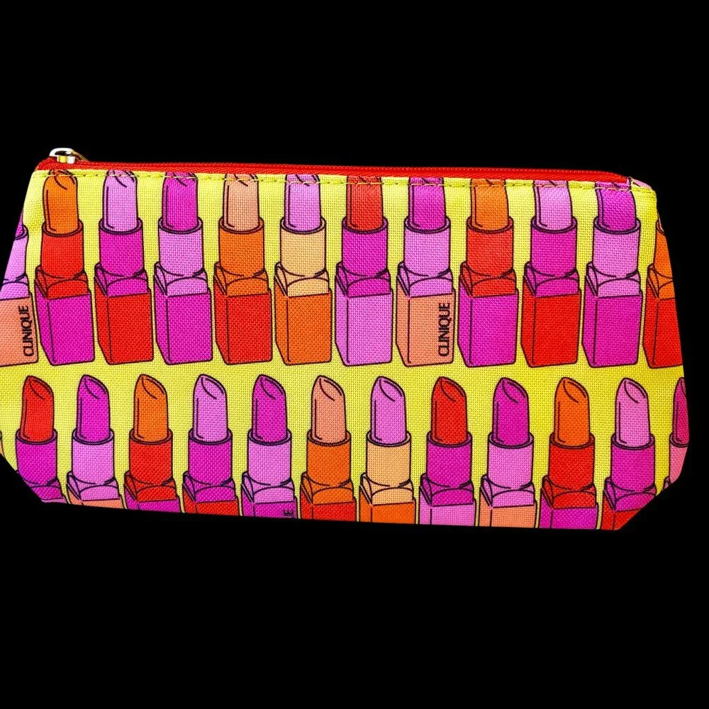 CLINIQUE Makeup Bag Zipper Pouch Lot of 2 Bags New